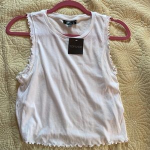 TOPSHOP LETTUCE EDGE TANK